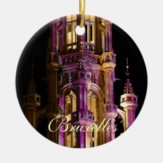 夜の壮大な場所 セラミックオーナメント (正面)