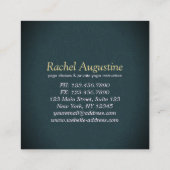 夜の夜に夜の夜の夜のヨガ瞑想ポーズ スクエア名刺 (裏面)