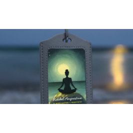 夜の夜に夜の夜の夜のヨガ瞑想ポーズ バッジ