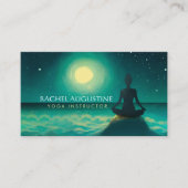 夜の夜に夜の夜の夜のヨガ瞑想ポーズ 名刺 (正面)