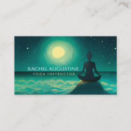 夜の夜に夜の夜の夜のヨガ瞑想ポーズ 名刺