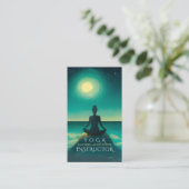 夜の夜に夜の夜の夜のヨガ瞑想ポーズ 名刺 (スタンド正面)