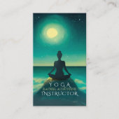 夜の夜に夜の夜の夜のヨガ瞑想ポーズ 名刺 (正面)