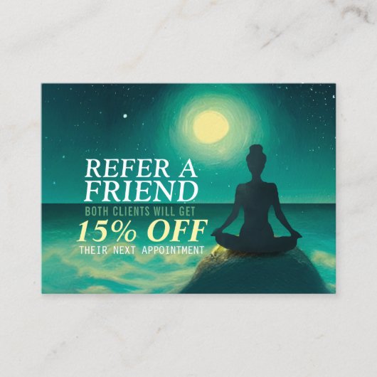 夜の夜に夜の夜の夜のヨガ瞑想ポーズ 紹介カード (正面)