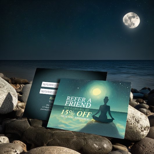 夜の夜に夜の夜の夜のヨガ瞑想ポーズ 紹介カード