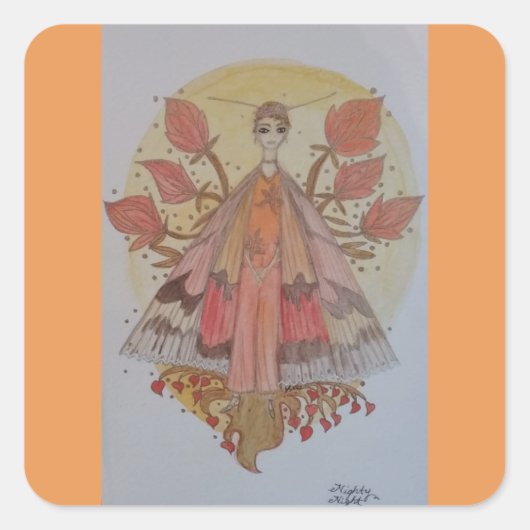 夜の夜、チェリーのシール スクエアシール (正面)