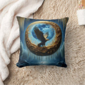 夜の天空に隠れたワシ クッション (ブランケット)