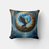 夜の天空に隠れたワシ クッション (正面)