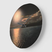 夜の太陽 ラージ壁時計 (傾斜)