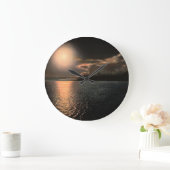 夜の太陽 ラージ壁時計 (ホーム)