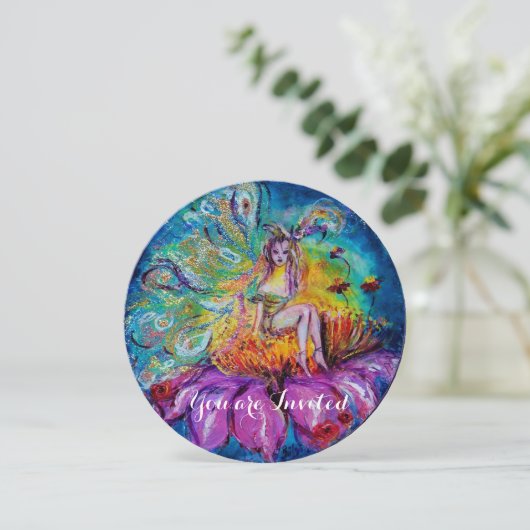 夜の妖精, ピンクオレンジイエロー赤のきらきら 招待状 (スタンド正面)