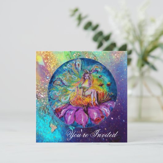 夜の妖精,ピンク色の黄色の赤いキラキラ 招待状 (スタンド正面)