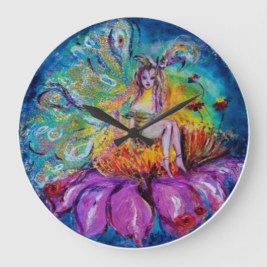 夜の妖精 ラージ壁時計 (正面)