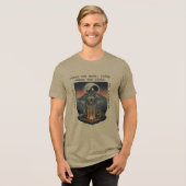夜の守護者: カスタマイズ・ウルフ・ミッドナイト トライブレンドTシャツ (正面全面)