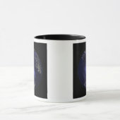 夜の完全な地球の都市のライト5 マグカップ (中央)