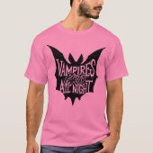 夜の宴:ヴァンパイアのハロウィンパーティー Tシャツ (正面)
