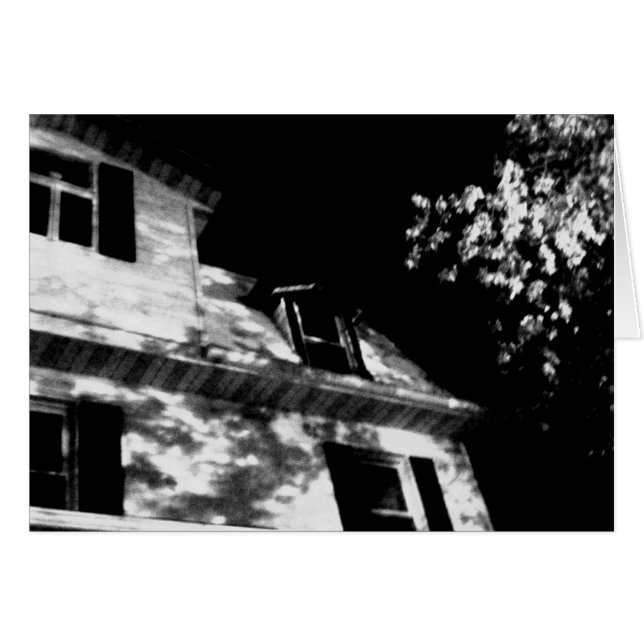 「夜の家」グリーティングカード (正面横)