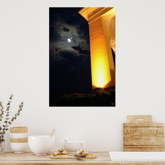 夜の寺 ポスター (キッチン)