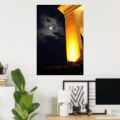 夜の寺 ポスター (ホームオフィス)