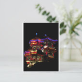 夜の寺 ポストカード (スタンド正面)