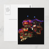 夜の寺 ポストカード (正面/裏面)