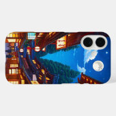 夜の小さな日本の町並み Case-Mate iPhoneケース (裏面 (横))