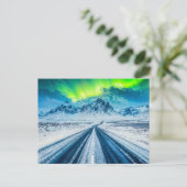 夜の山と北の光の道 シーズンポストカード (スタンド正面)