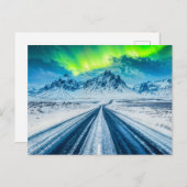 夜の山と北の光の道 シーズンポストカード (正面/裏面)