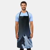 夜の山 エプロン (着用した状態)