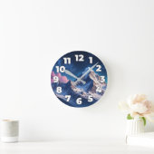 夜の山 ラウンド壁時計 (ホーム)