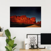 夜の岩 ポスター (ホームオフィス)