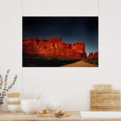 夜の岩 ポスター (キッチン)