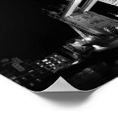 夜の川テムズ川とタワーブリッジ ポスター (角)