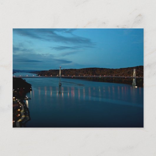 夜の川 ポストカード (正面)