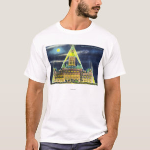 夜の州の国会議事堂の建物 Tシャツ