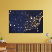 夜の州の統一された街灯。 キャンバスプリント (インサイチュ (リビング))