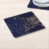 夜の州の統一された街灯。 スクエアペーパーコースター (アングル)