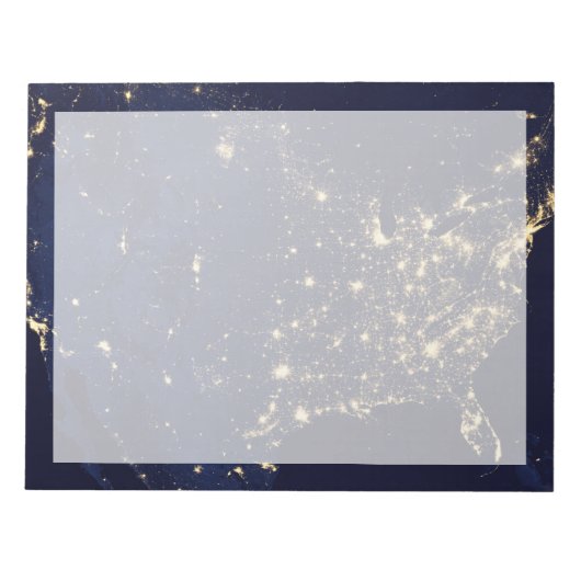 夜の州の統一された街灯。 ノートパッド (正面)