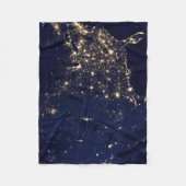 夜の州の統一された街灯。 フリースブランケット (正面)