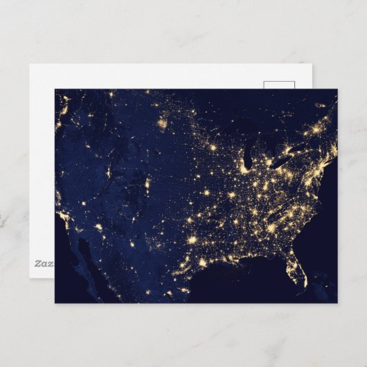夜の州の統一された街灯。 ポストカード (正面/裏面)