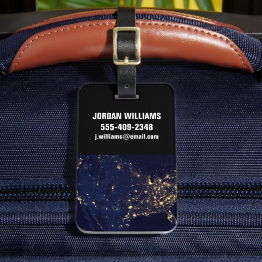 夜の州の統一された街灯。 ラゲッジタグ (正面インサイチュ2)