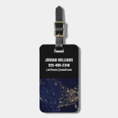 夜の州の統一された街灯。 ラゲッジタグ (正面縦)