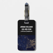 夜の州の統一された街灯。 ラゲッジタグ (裏面縦)