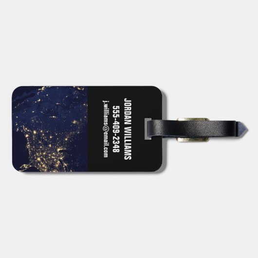 夜の州の統一された街灯。 ラゲッジタグ (裏面横)