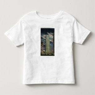 夜の州タワーの建物の外観 トドラーTシャツ