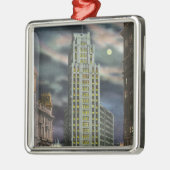 夜の州タワーの建物の外観 メタルオーナメント (左)