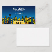 夜の市内のタクシー 名刺 (正面/裏面)