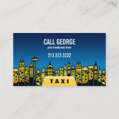 夜の市内のタクシー 名刺 (正面)