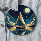 夜の帆船 缶バッジ (インサイチュ)