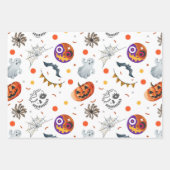 夜の幽霊のよく出るハロウィーン ラッピングペーパーシート (正面)